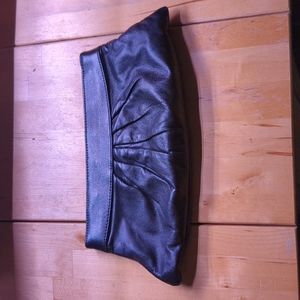 Lauren Merkin Black Leather Clutch